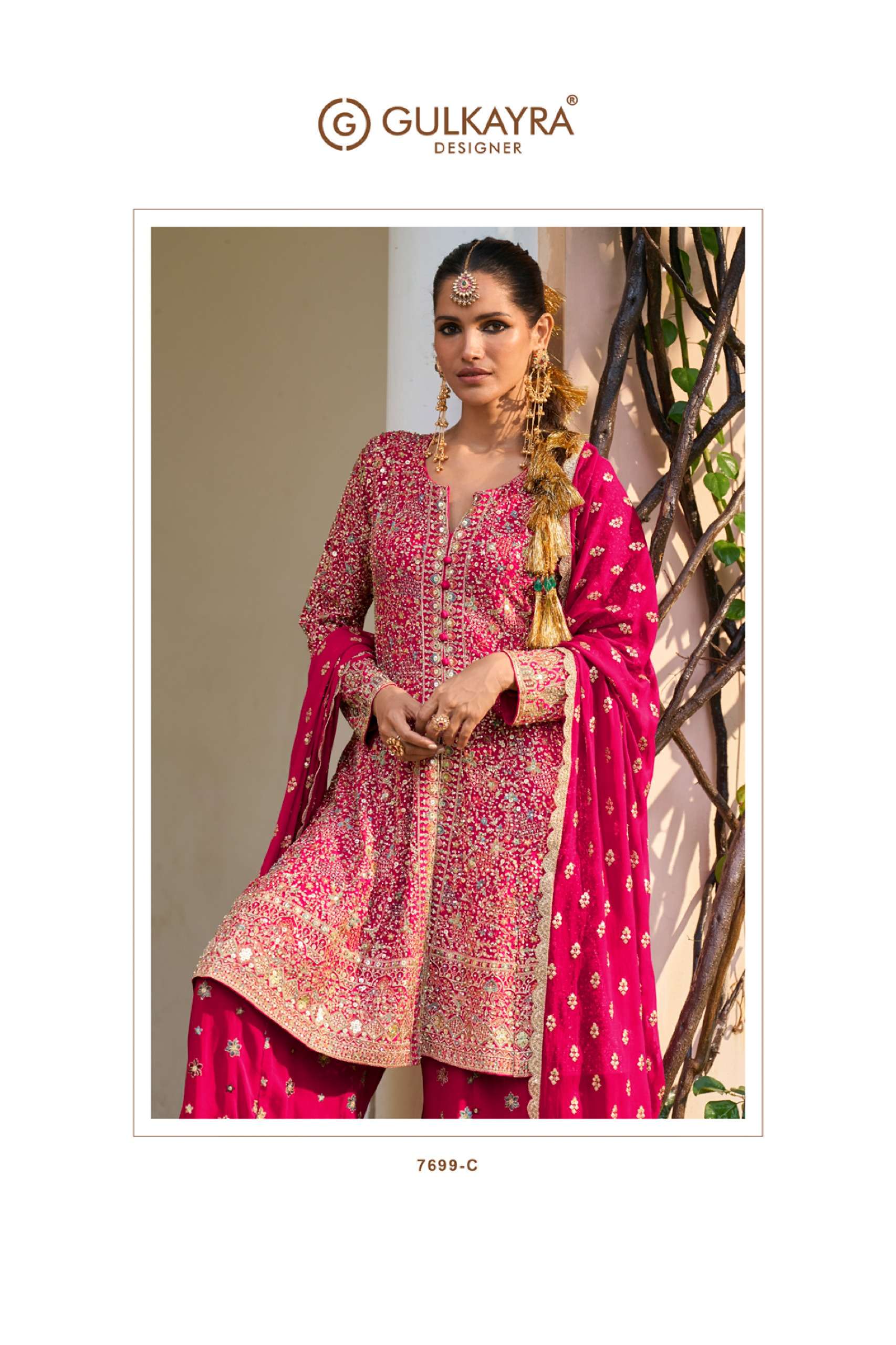 GULKAYRA DESIGNER RAKUL RICH BOUTIQUE GEORGETTE SHARARA SUIT FOR WOMEN WEDDING WEAR SHOP